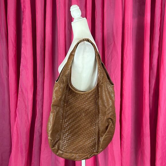 Roxy oversized large brown leather hobo tote bag purse - Picture 2 of 12